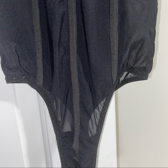 Black See-Through Long-Sleeve Body Suit - Picture 4 of 12